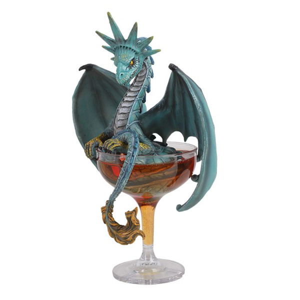 Manhattan Cocktail Dragon Sculpture Decorative Statue Liquor Figurine